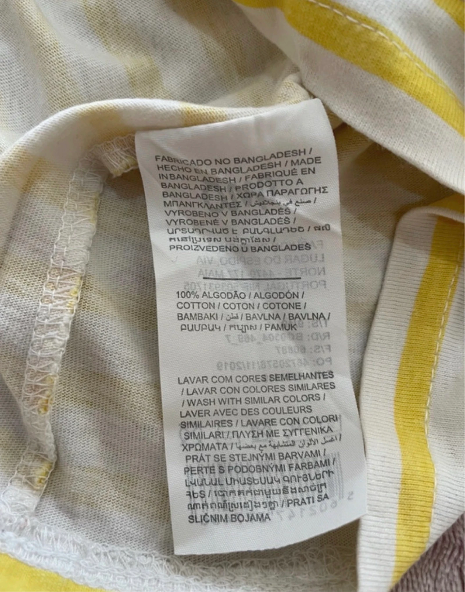 T-shirt MO Kids aux rayures jaunes et blanches – photo 6
